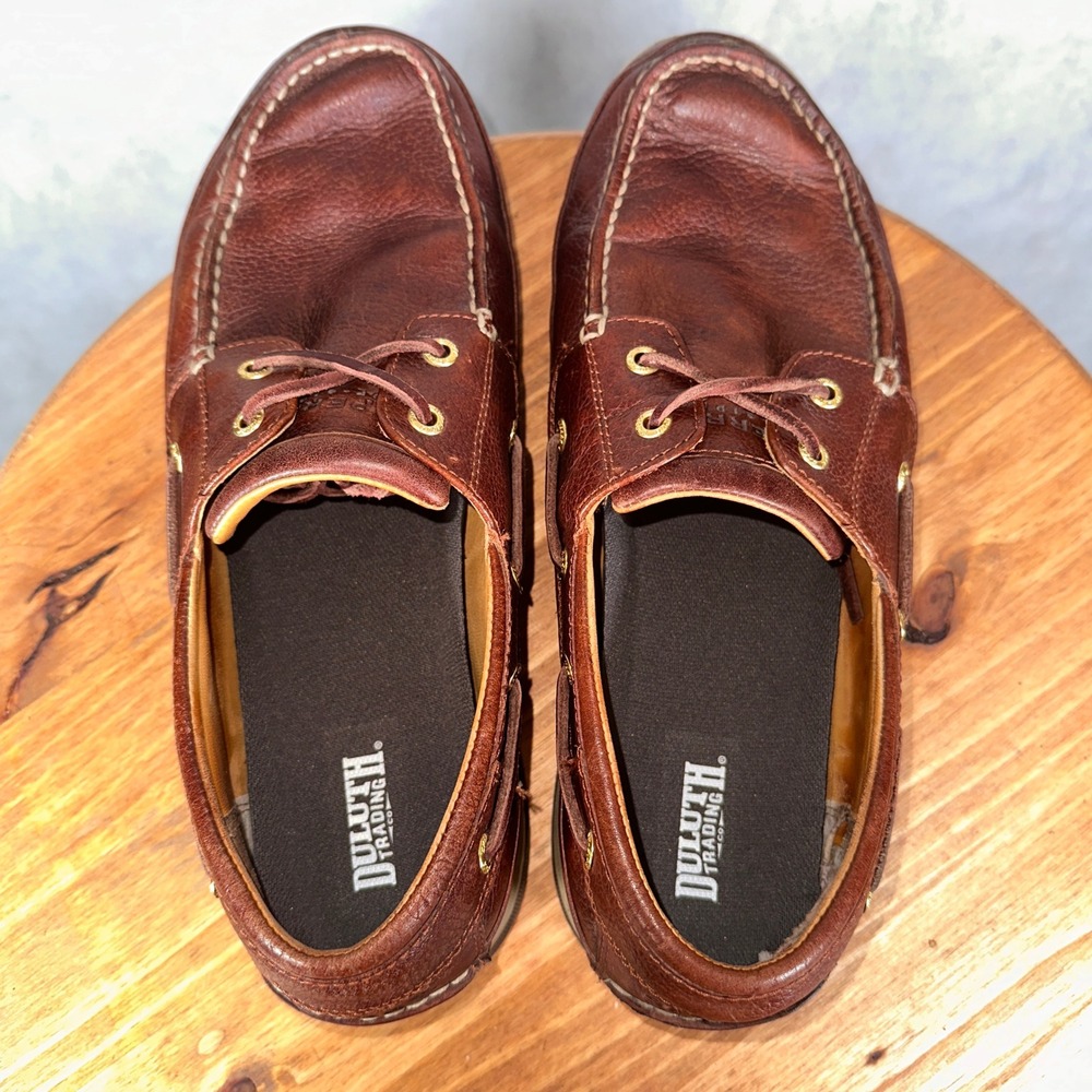 Sperry Top-Sider Billfish Boat Shoes Mens 11M Tan Leather Fair Condition 0579060 - Picture 13 of 16
